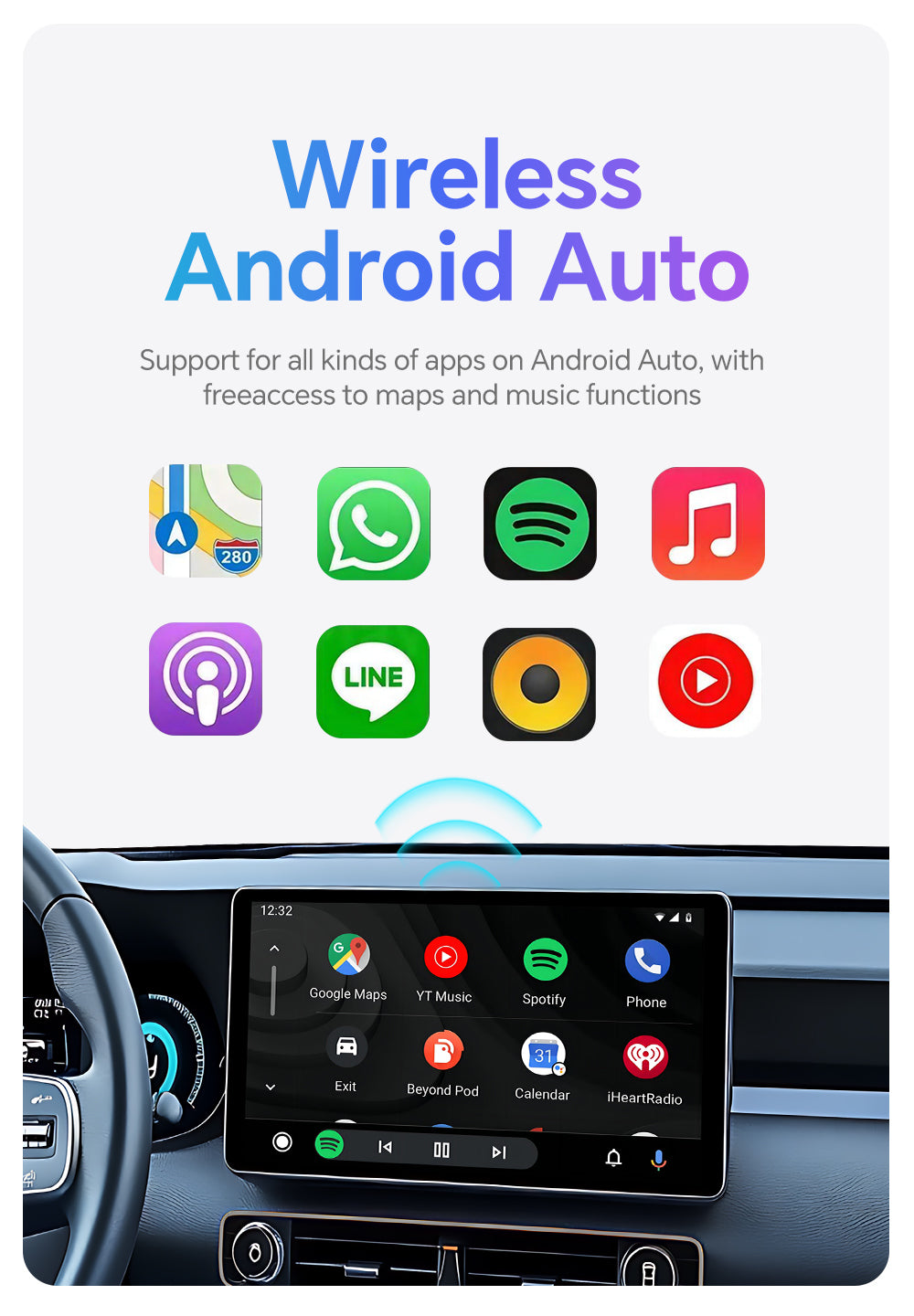 adapter Apple carplay + Android Auto Wireless