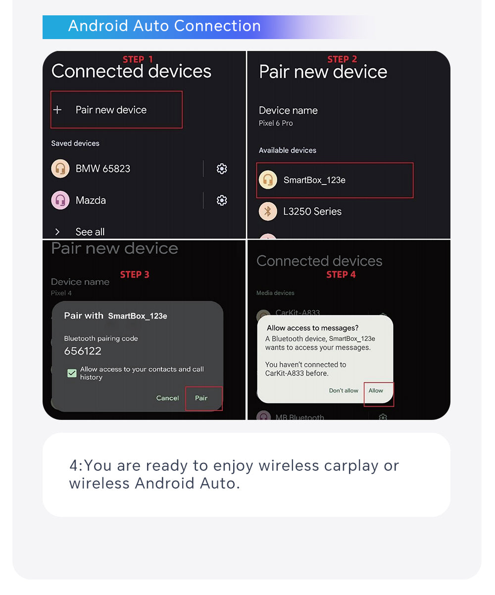 adapter Apple carplay + Android Auto Wireless