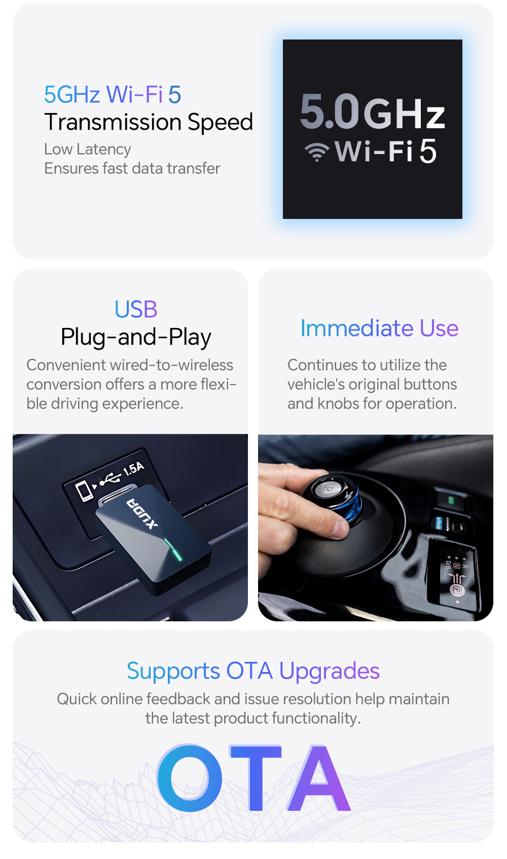 adapter Apple carplay + Android Auto Wireless