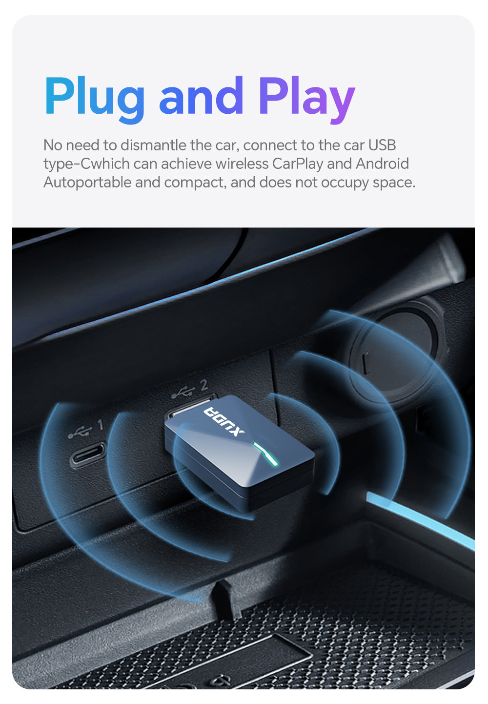 adapter Apple carplay + Android Auto Wireless