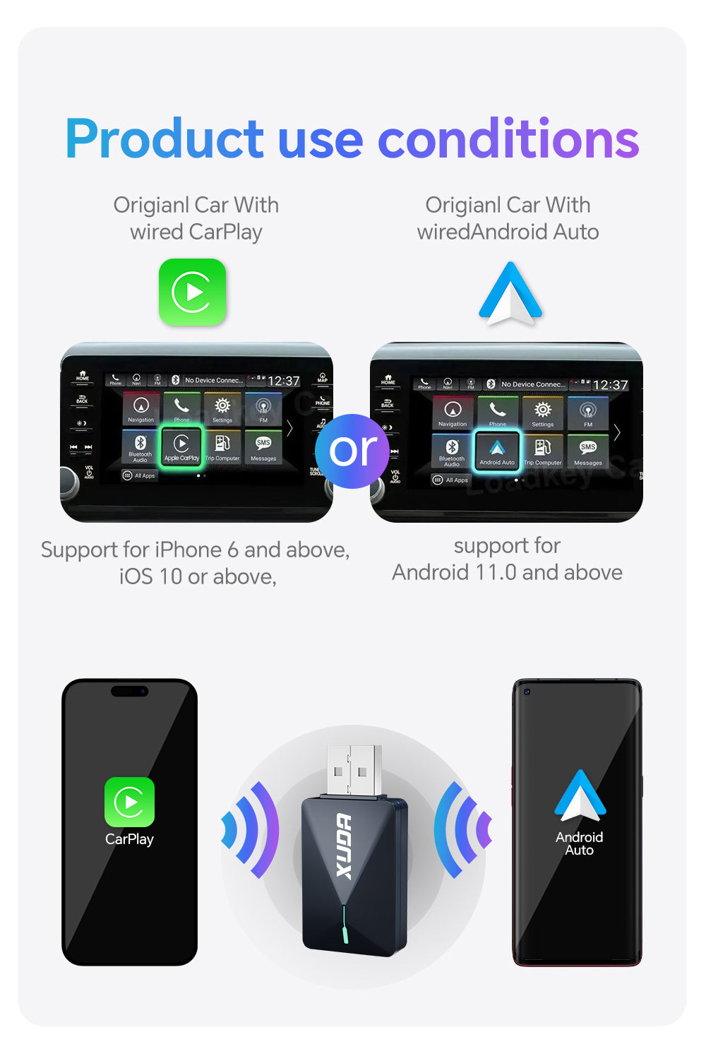 adapter Apple carplay + Android Auto Wireless